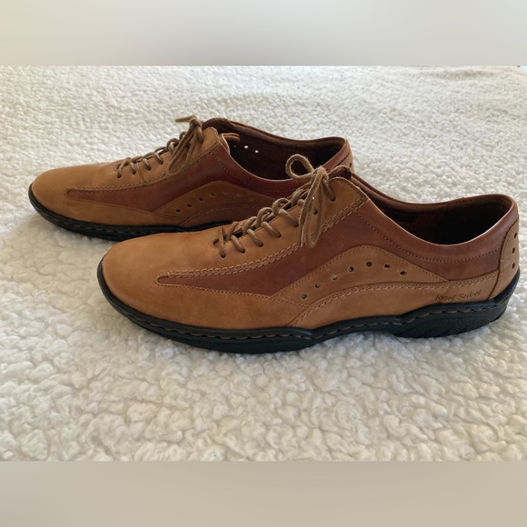 NWT Josef Seibel harmony Oxford two tone tan & brown leather shoes, size 42 - Picture 3 of 11
